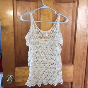 Chic Cream Crochet Camisole Top